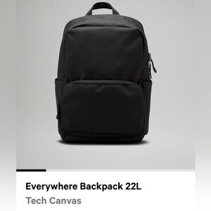 Lululemon Everywhere Tech bag Black/blk Backpack